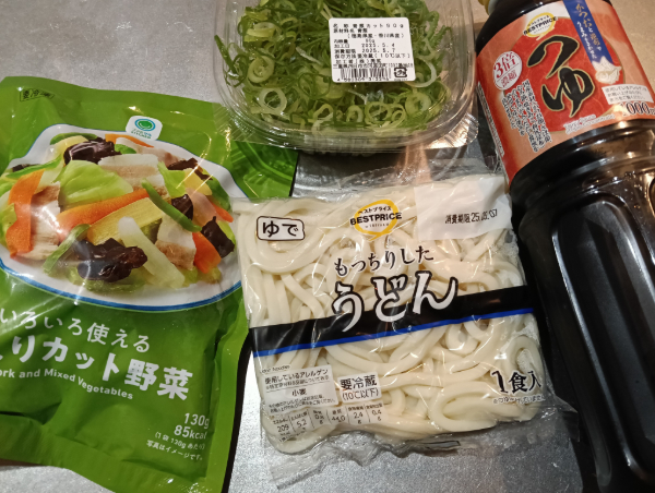 焼きうどんの材料